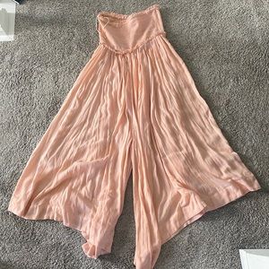 Free people strapless jumpsuit